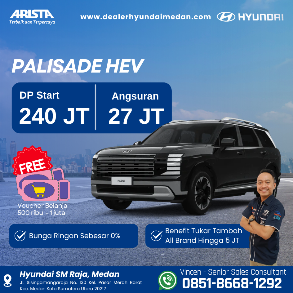 Promo Hyundai PALISADE HEV Januari 2026 - Dealer Hyundai Medan - Revisi
