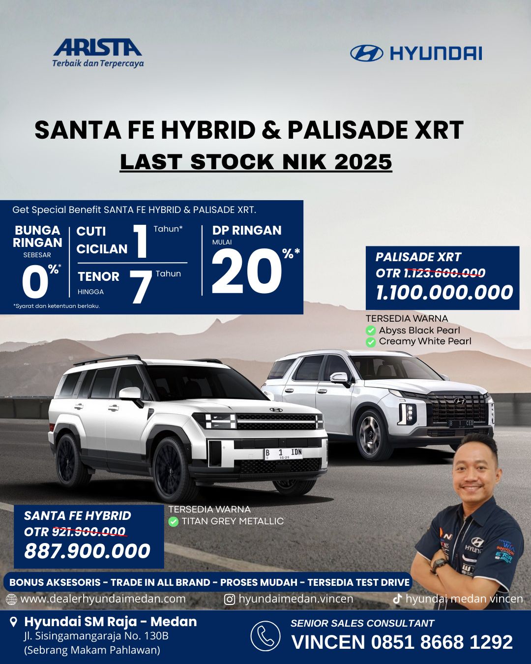 Promo Hyundai Santa Fe Hybrid & Palisade XRT Medan: Penawaran Cuci Gudang NIK 2025